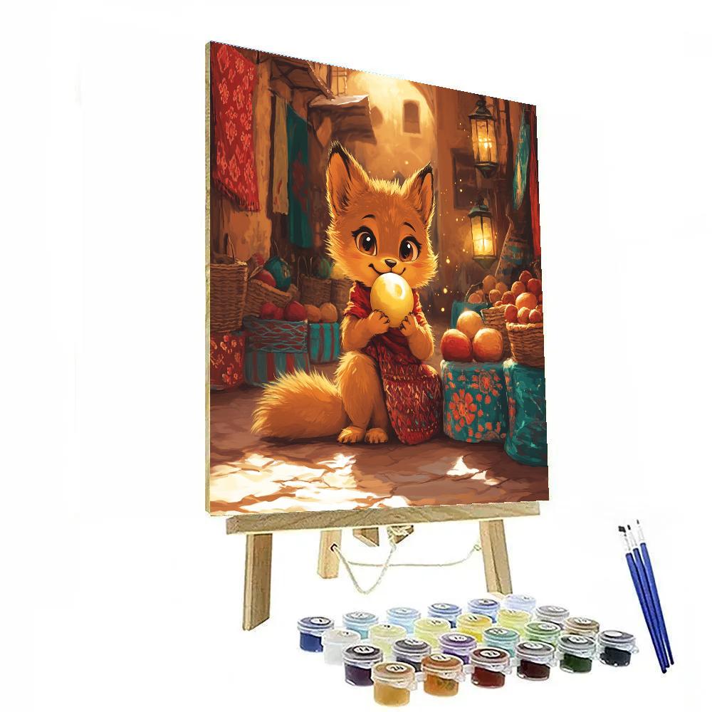 Abu Market Day Moonfruit Snack Number painting