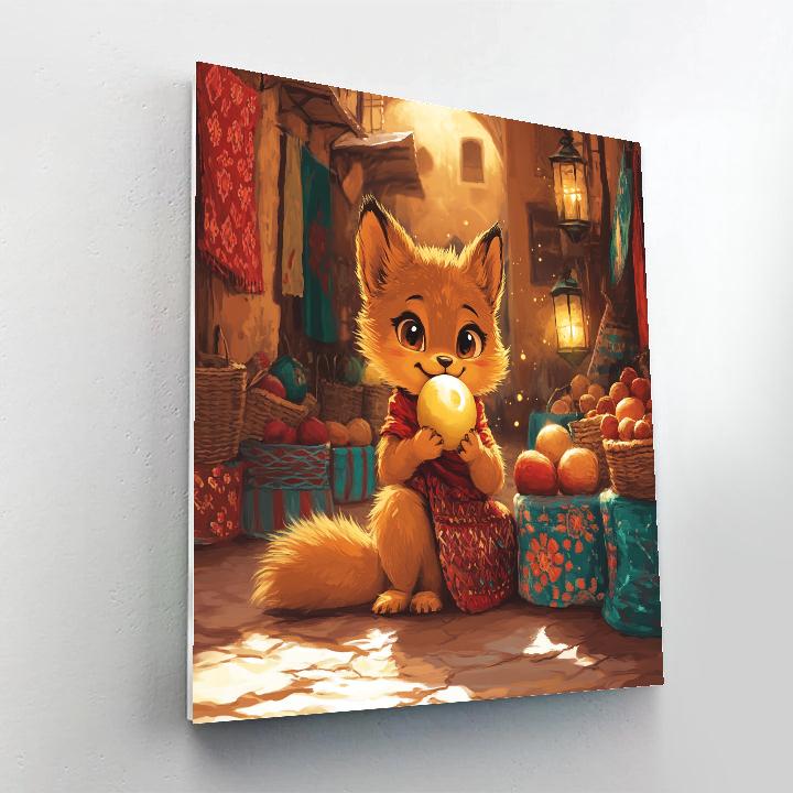 Abu Market Day Moonfruit Snack Number painting