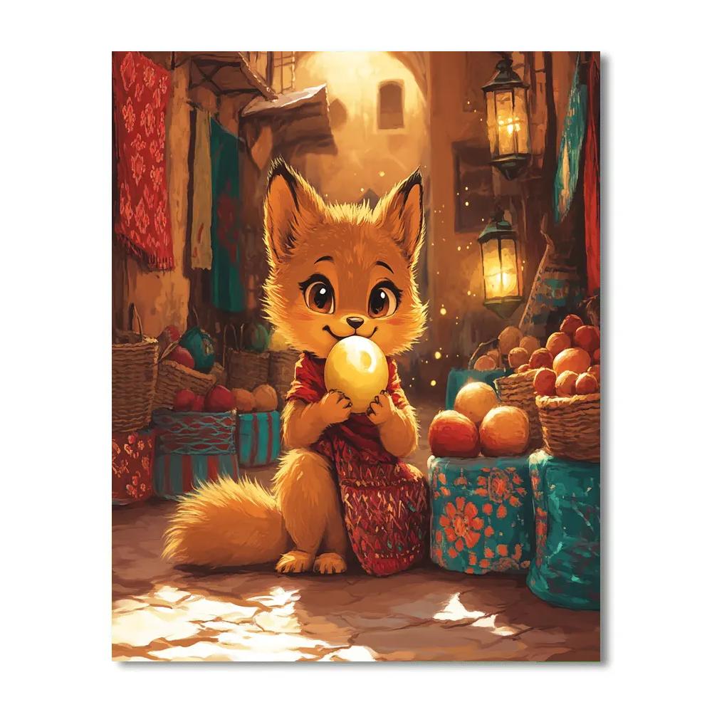 Abu Market Day Moonfruit Snack Number painting