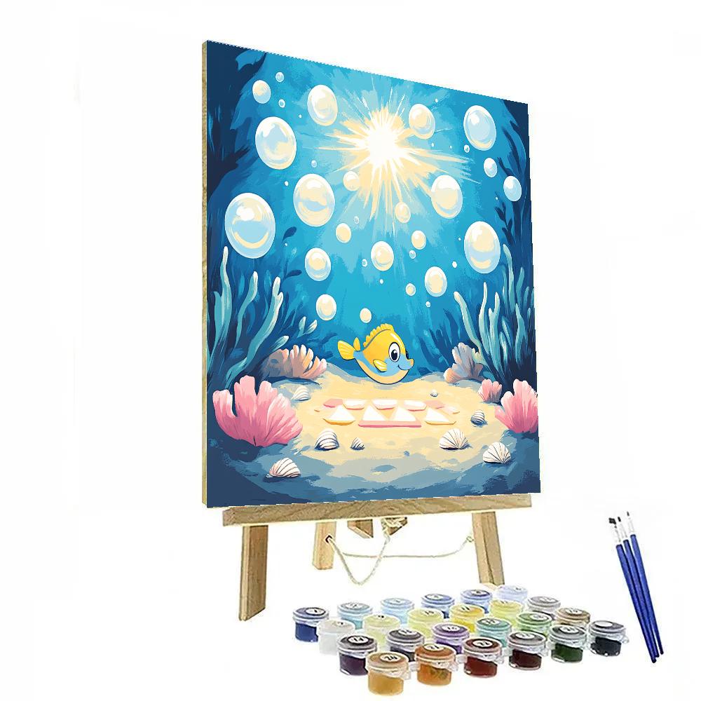 Flounder Bubble Star School paint by color