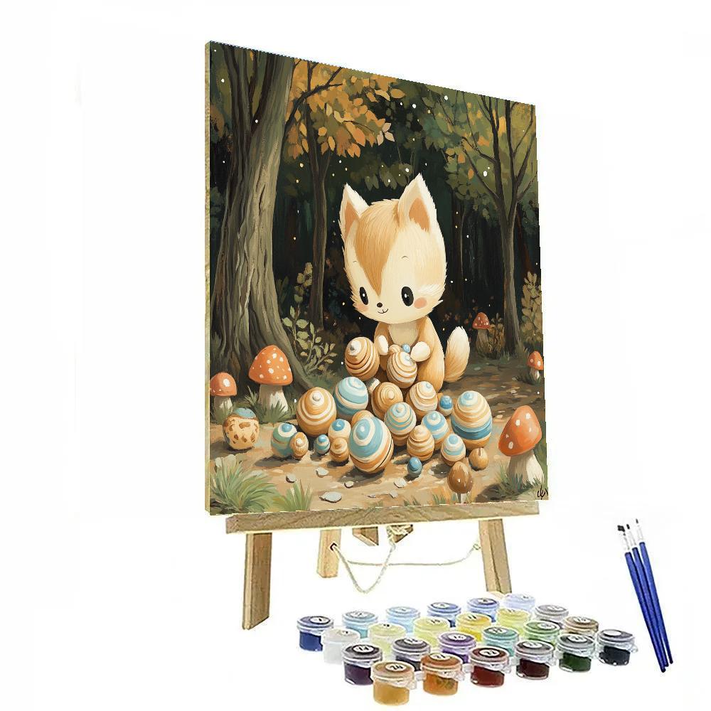 Meeko Forest Acorn Planet Collection Paint by numbers art