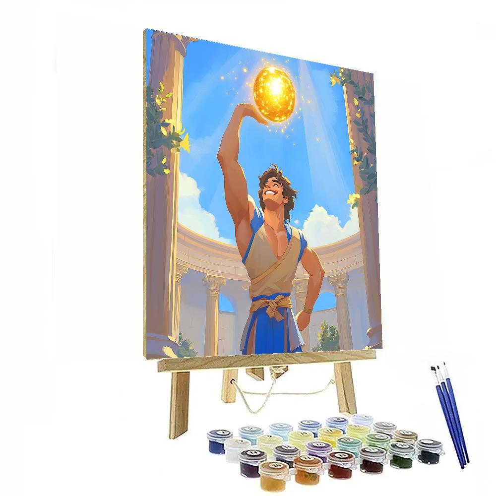 Hercules Training Day Meteor Weight Number painting