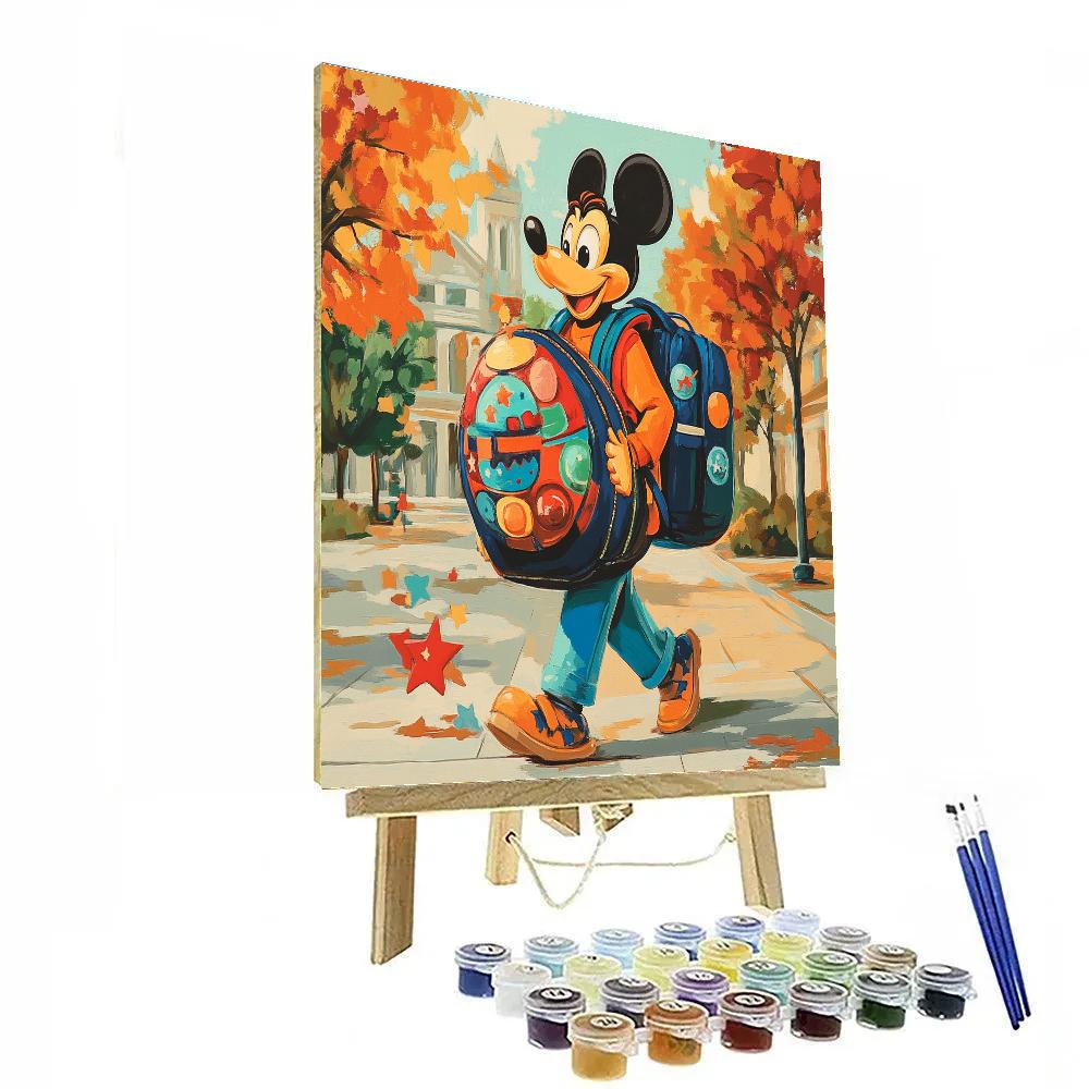 Goofy Space Backpack School Walk paint by color