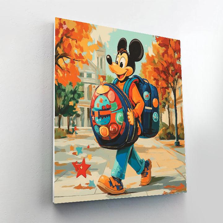 Goofy Space Backpack School Walk paint by color