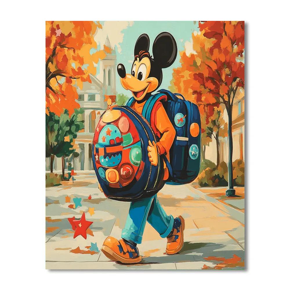 Goofy Space Backpack School Walk paint by color
