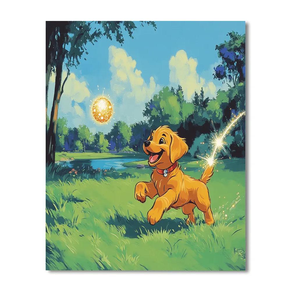 Pluto Park Day Meteor Fetch paint by number