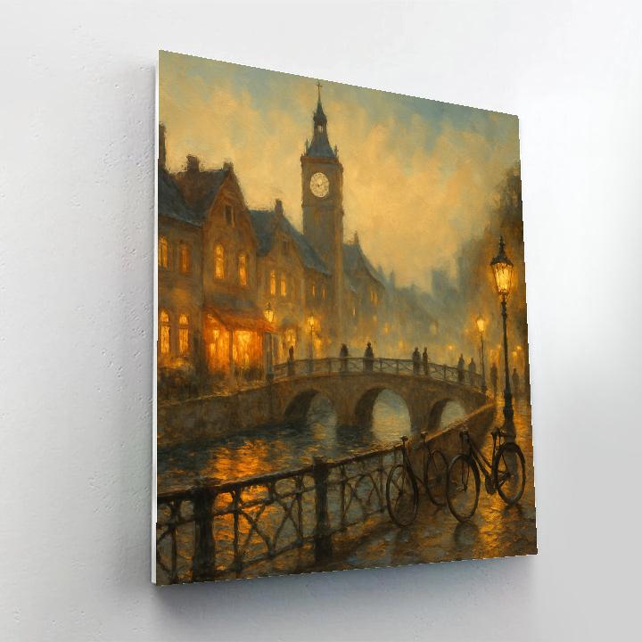 Lantern Quiet In The Riverside Clock District DIY paint by numbers