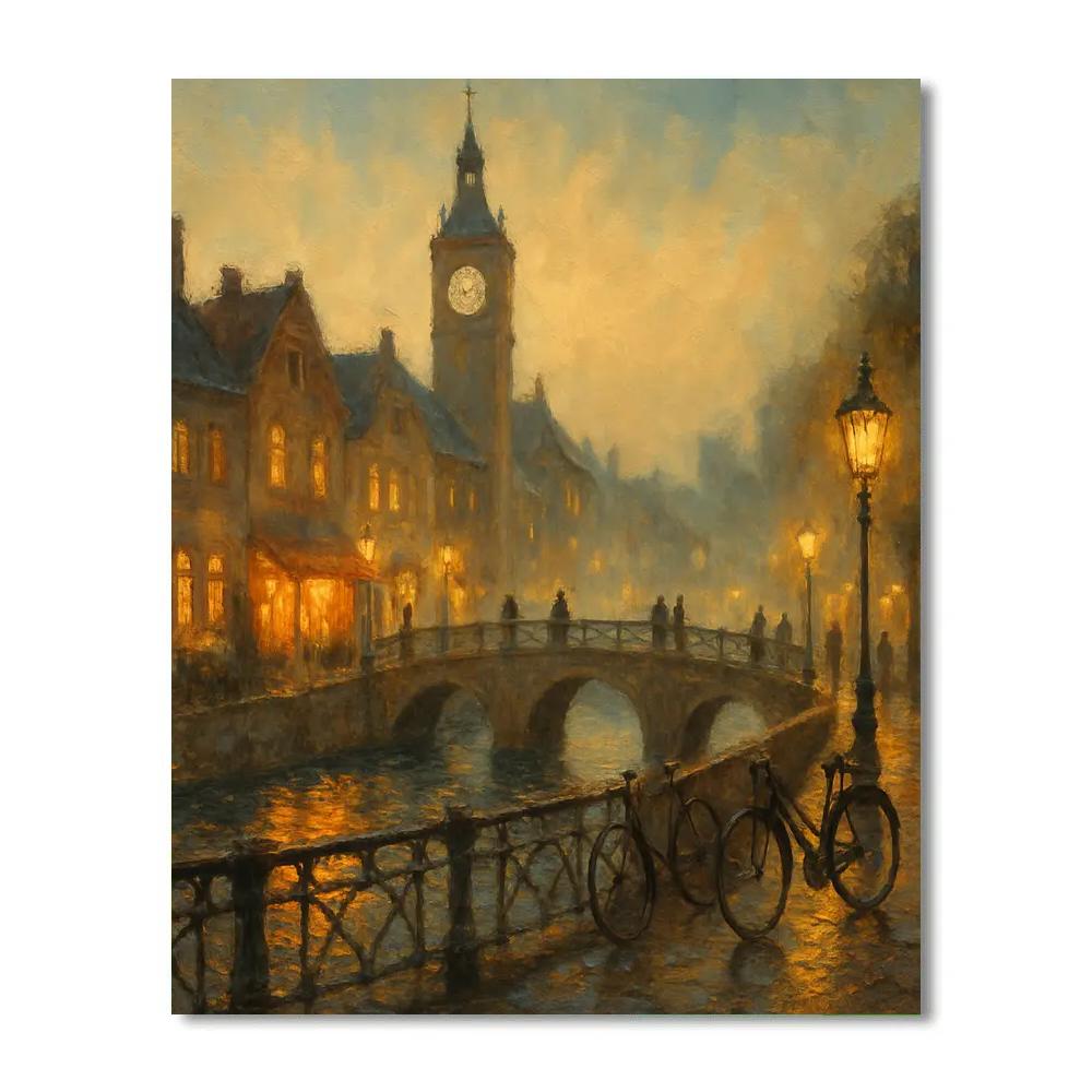 Lantern Quiet In The Riverside Clock District DIY paint by numbers