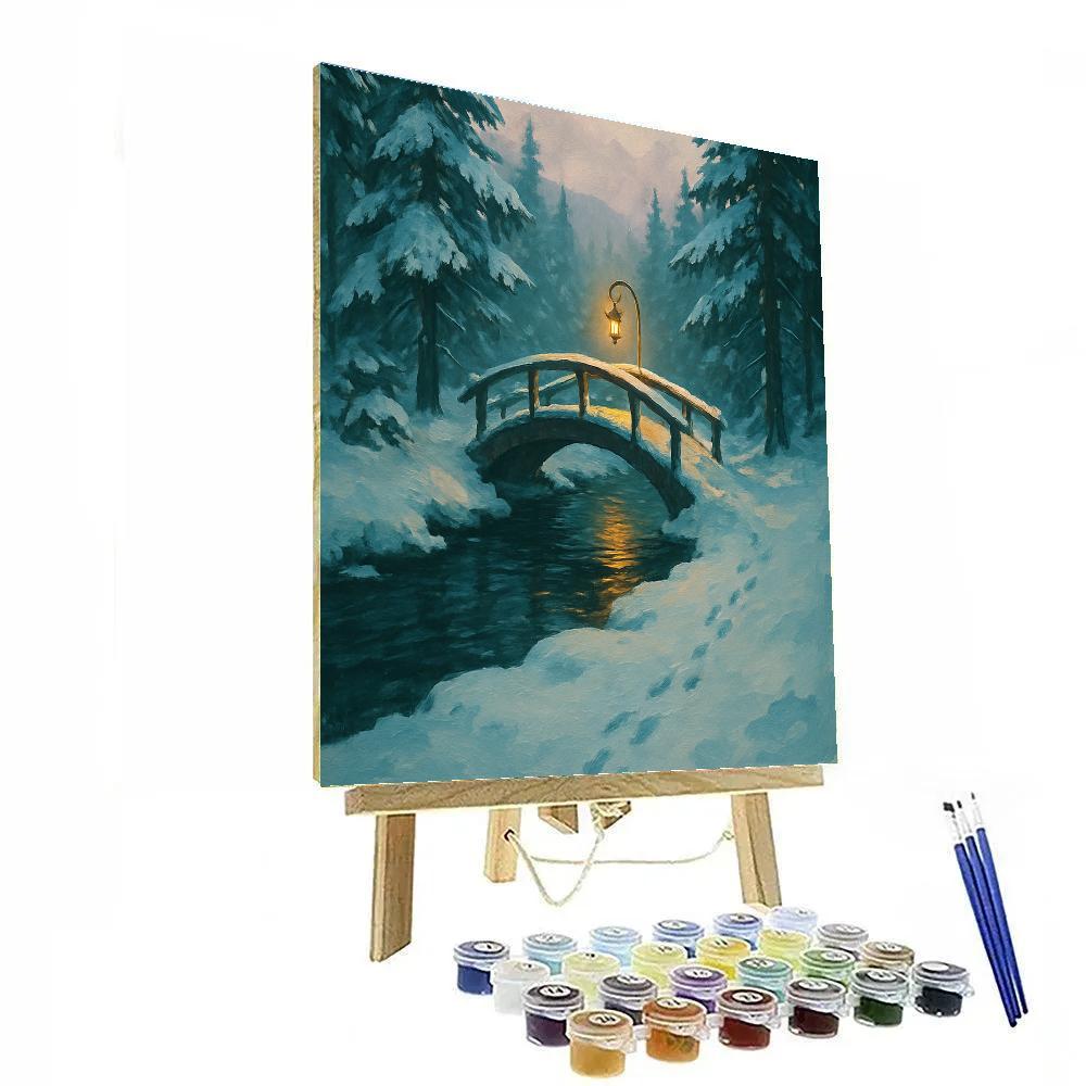 Lantern Bridge Over The Silent Run DIY paint by numbers