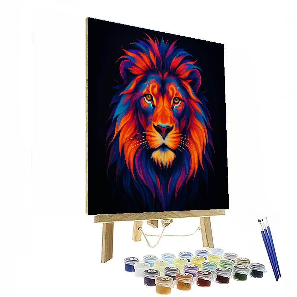 Prismatic Crown Lion DIY paint by numbers