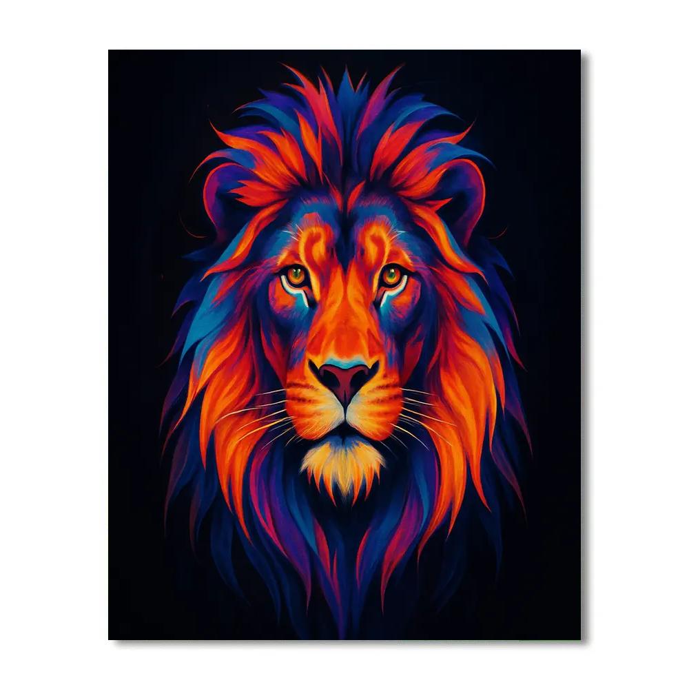 Prismatic Crown Lion DIY paint by numbers