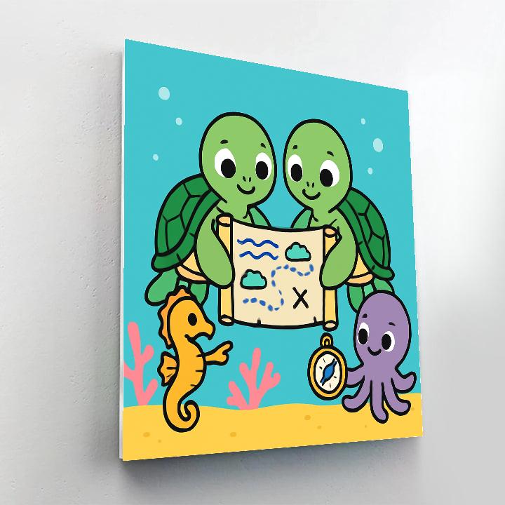 Coral Kingdom Map Makers Paint by numbers art