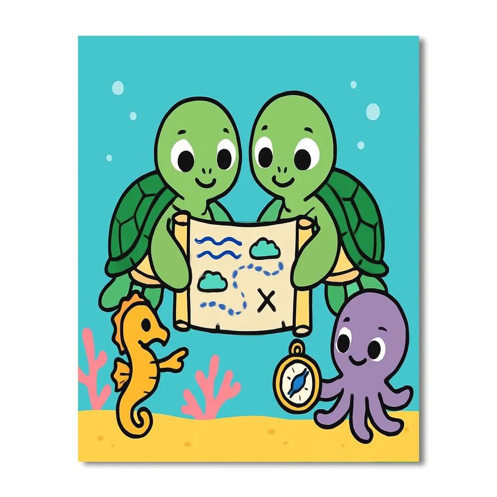 Coral Kingdom Map Makers Paint by numbers art