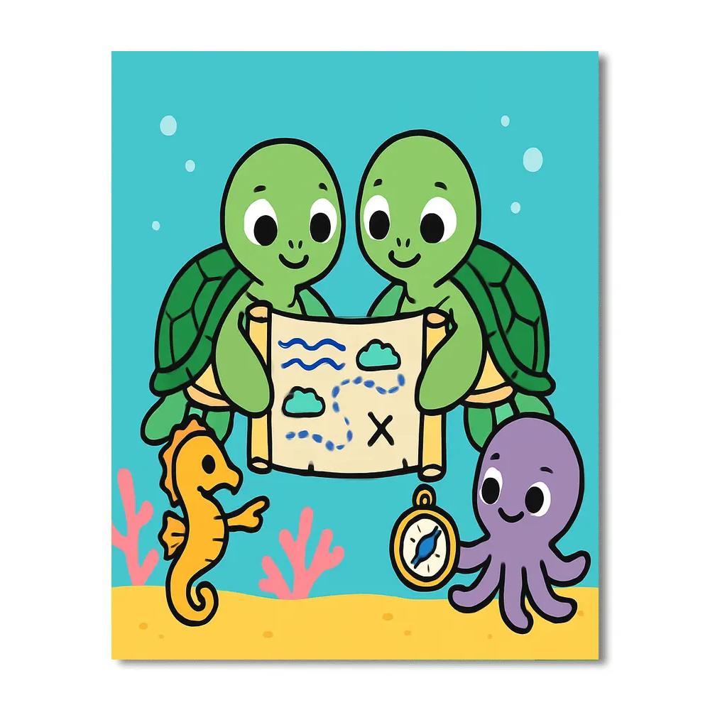 Coral Kingdom Map Makers Paint by numbers art