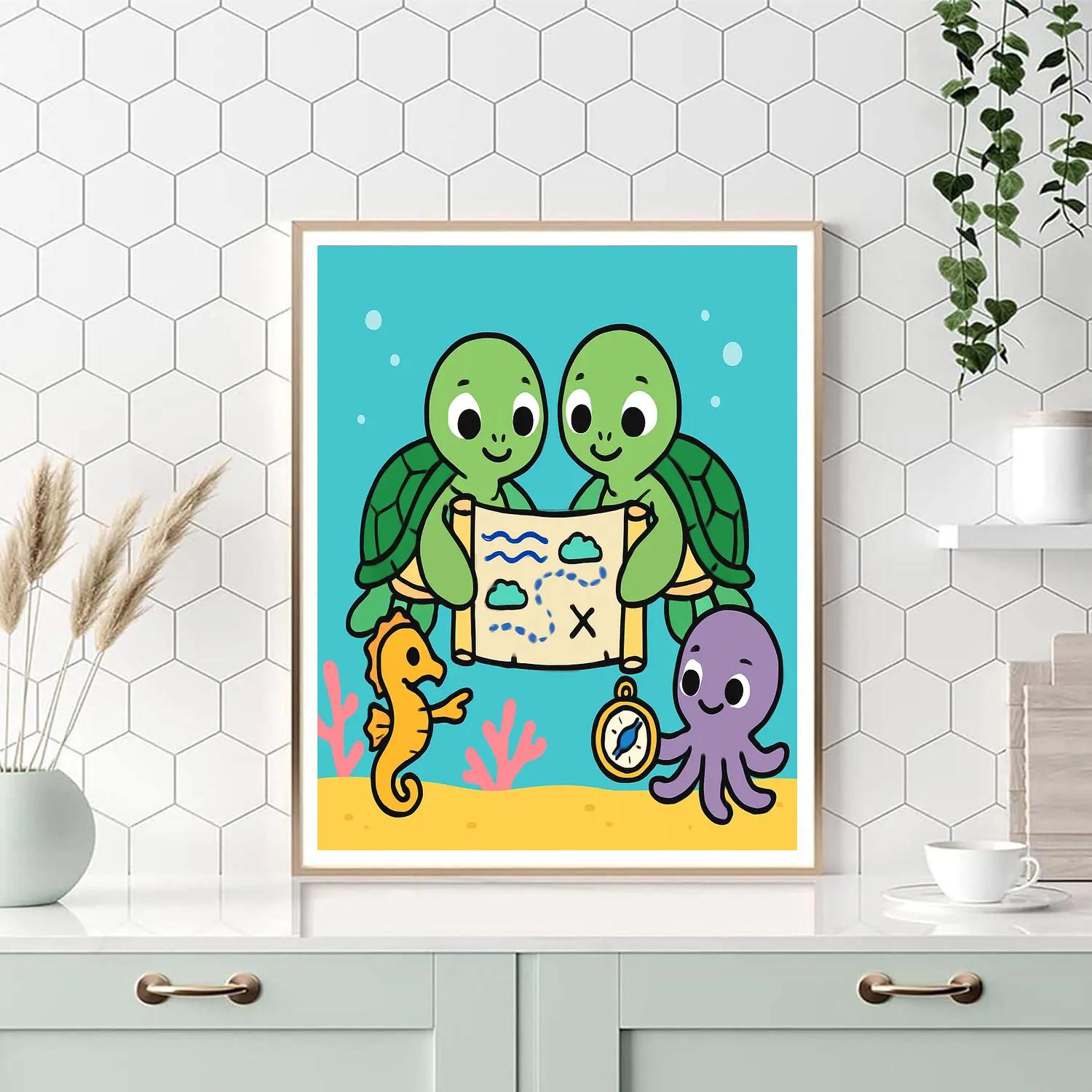 Coral Kingdom Map Makers Paint by numbers art