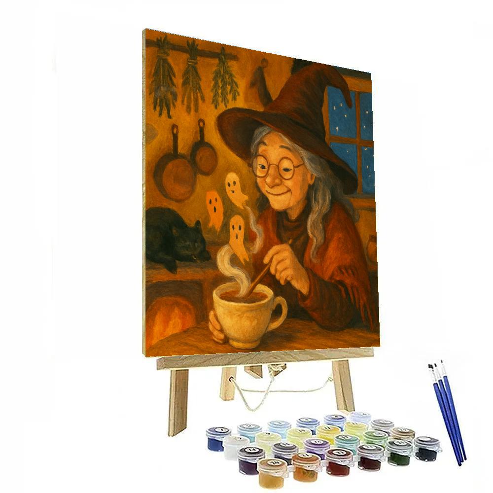 Teacup Seance In The Witch Kitchen Painting by numbers kit