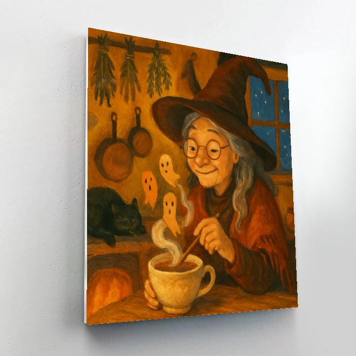 Teacup Seance In The Witch Kitchen Painting by numbers kit