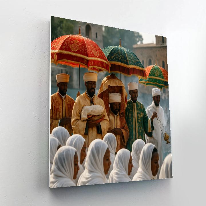 Timkat Epiphany Procession Gondar paint by numbers