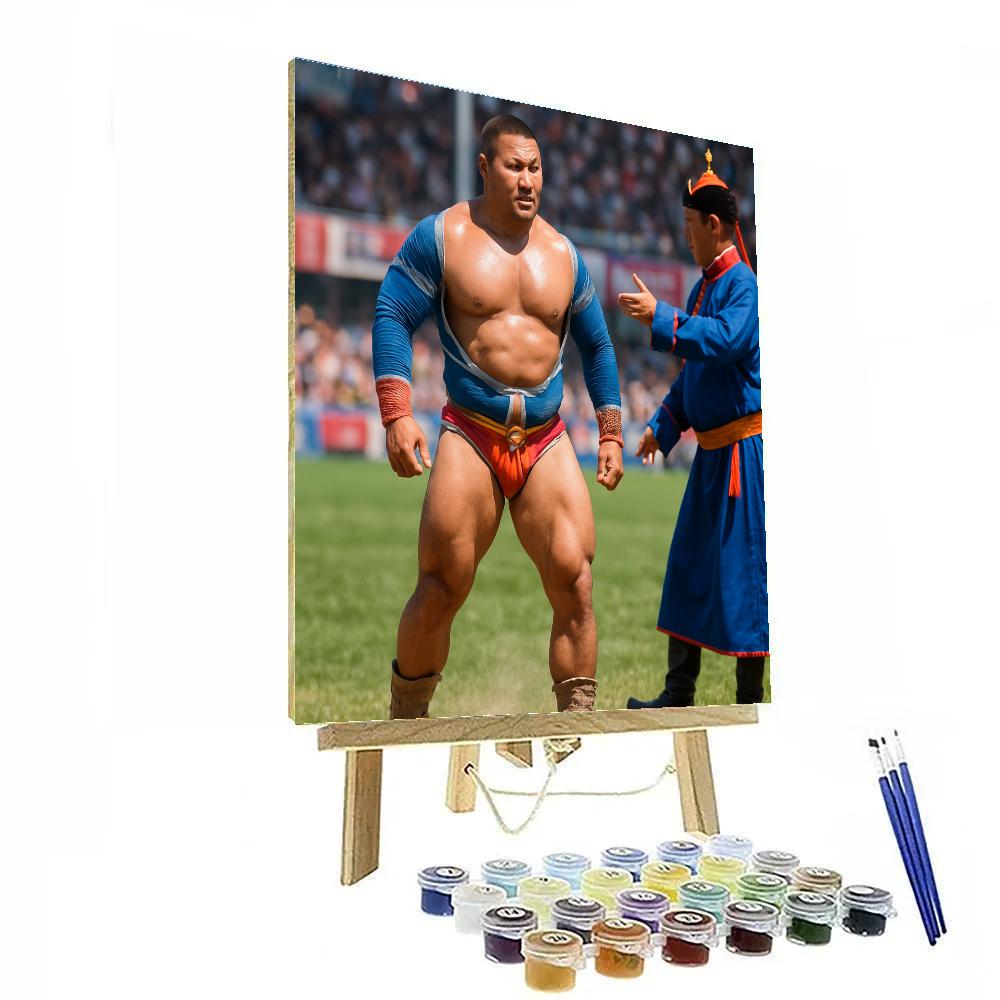 Naadam Wrestling Arena Ulaanbaatar Paint by numbers art