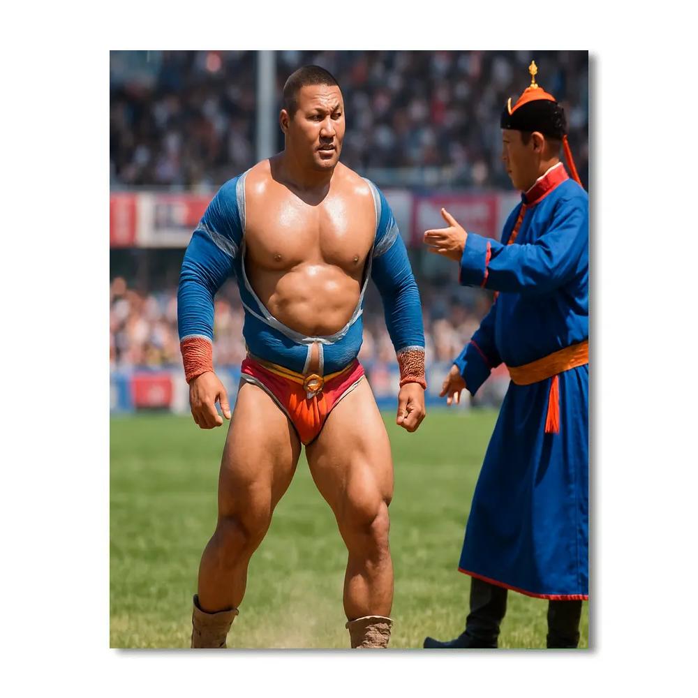 Naadam Wrestling Arena Ulaanbaatar Paint by numbers art