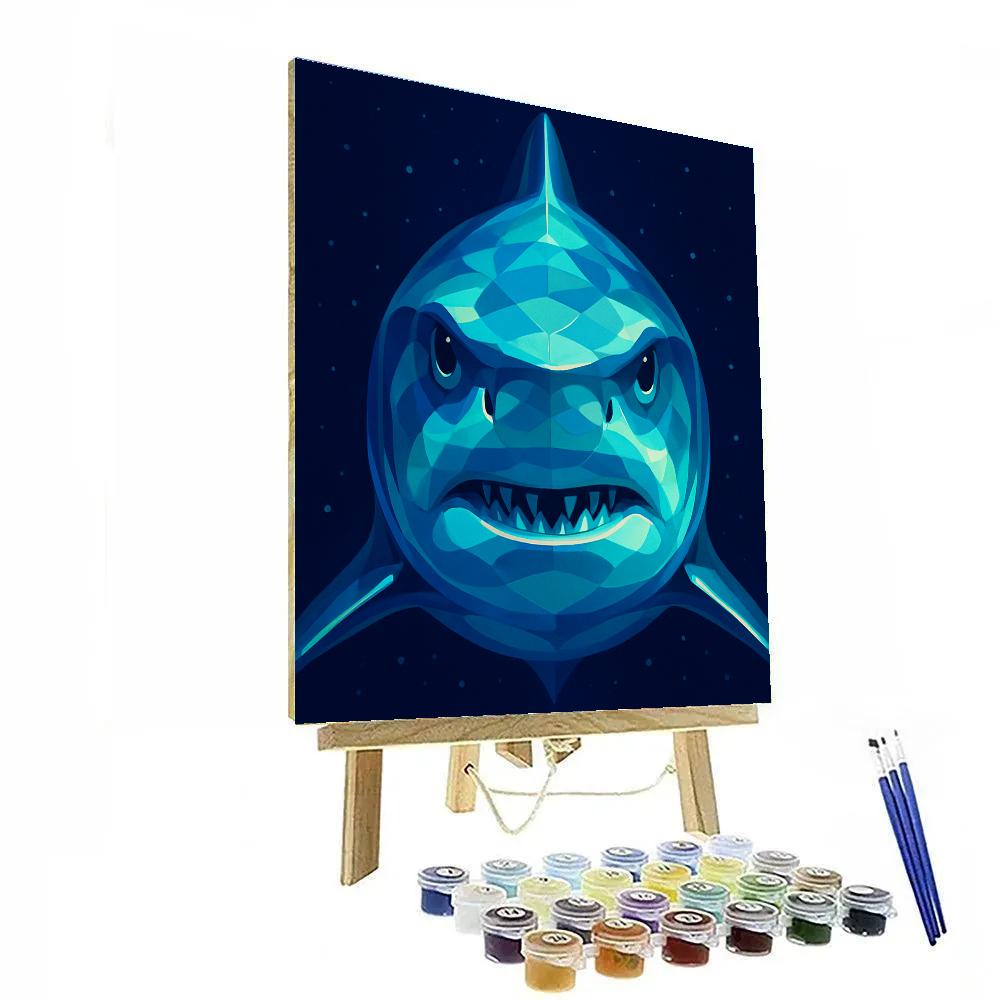 Cosmic Reef Shark Gaze Painting by numbers kit
