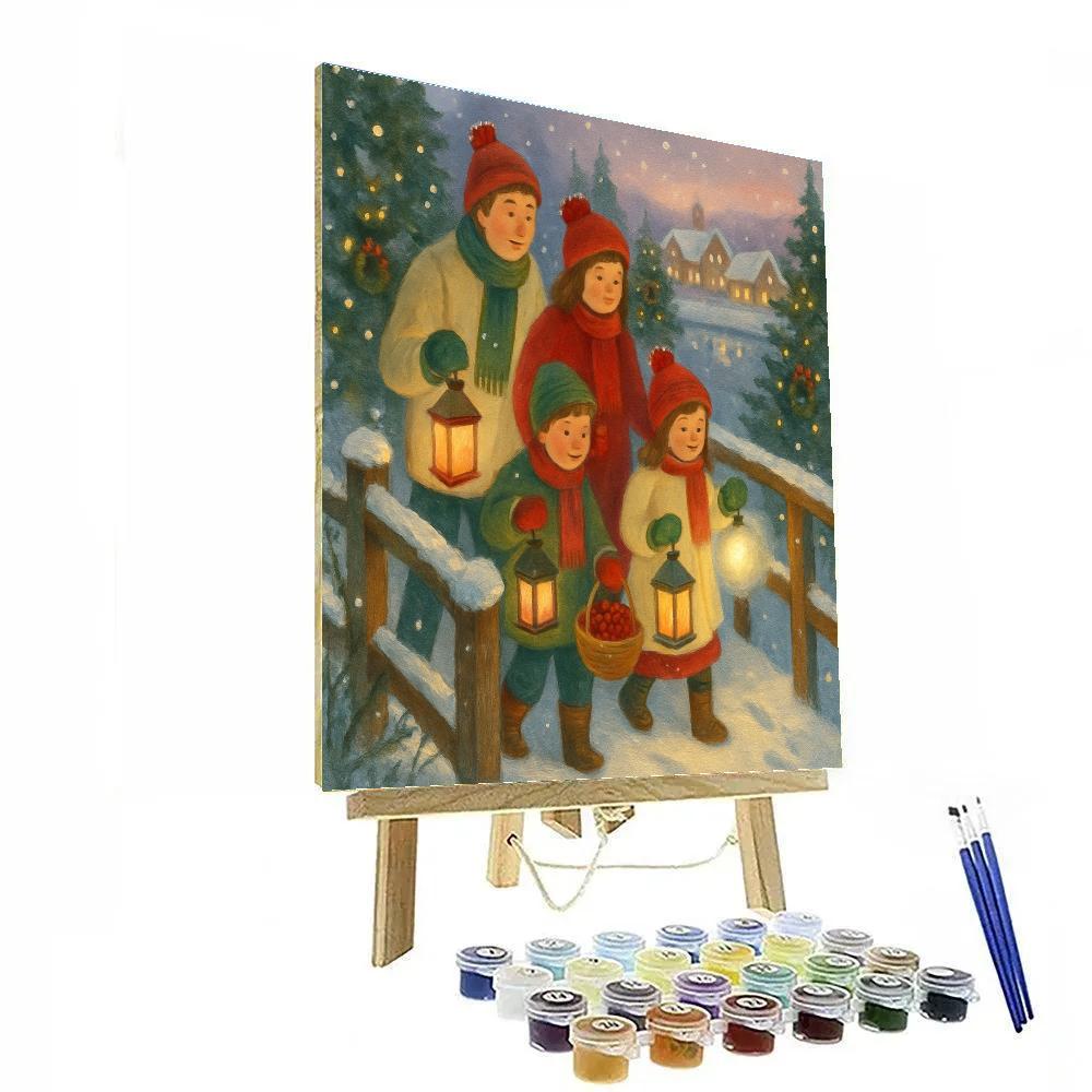 Lanterns Over The Cranberry Bridge Painting by numbers kit