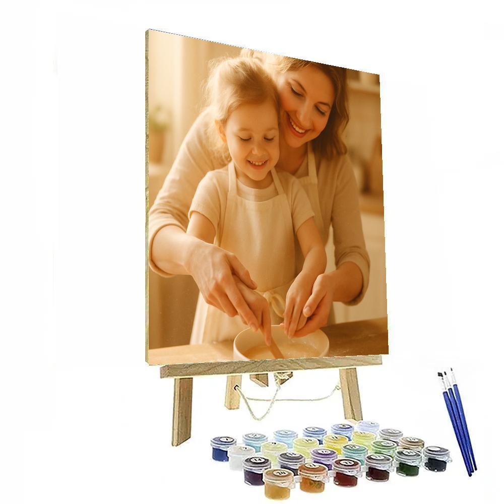 Shared Apron Cooking Lesson For Mother Day Numbered painting kits