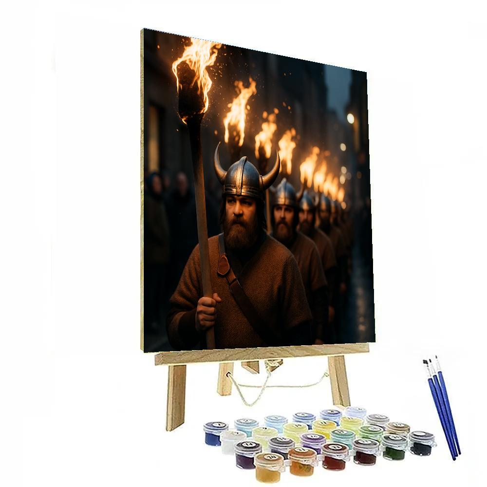 Up Helly Aa Torchlit March Lerwick Numbered painting kits