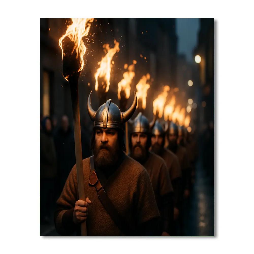 Up Helly Aa Torchlit March Lerwick Numbered painting kits