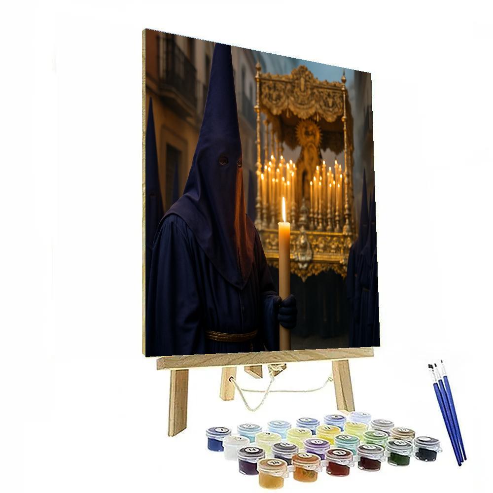 Semana Santa Procession Seville paint by number