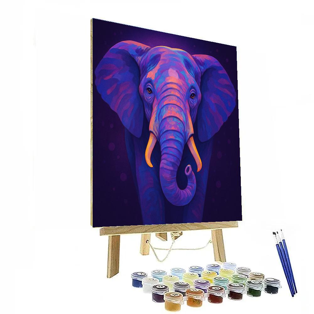Quantum Bloom Elephant Calm paint by number