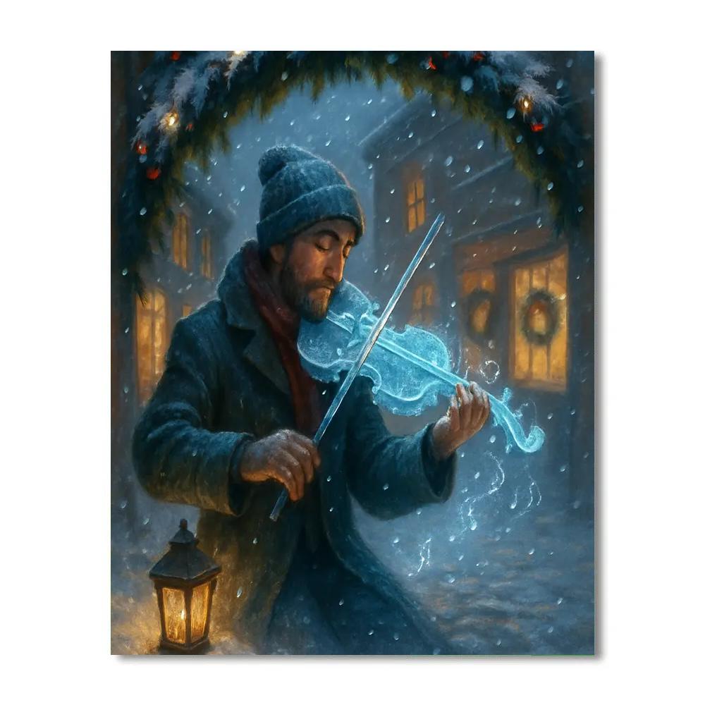 The Icicle Violinist Corner Painting by numbers kit