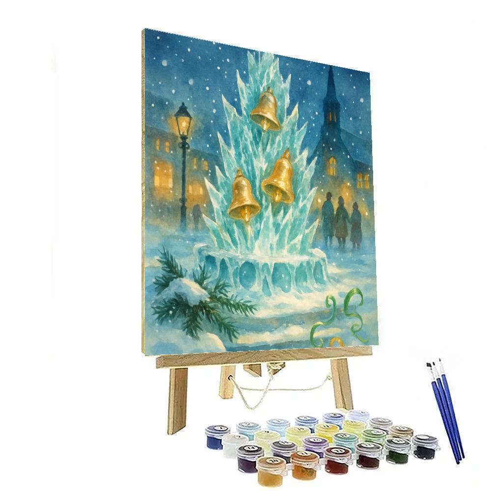 Frozen Fountain Of Golden Bells paint by color