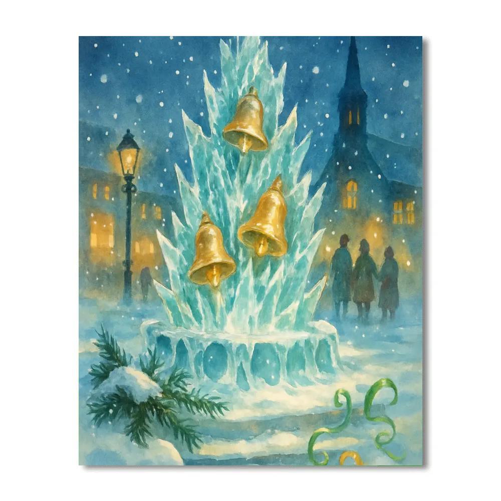 Frozen Fountain Of Golden Bells paint by color