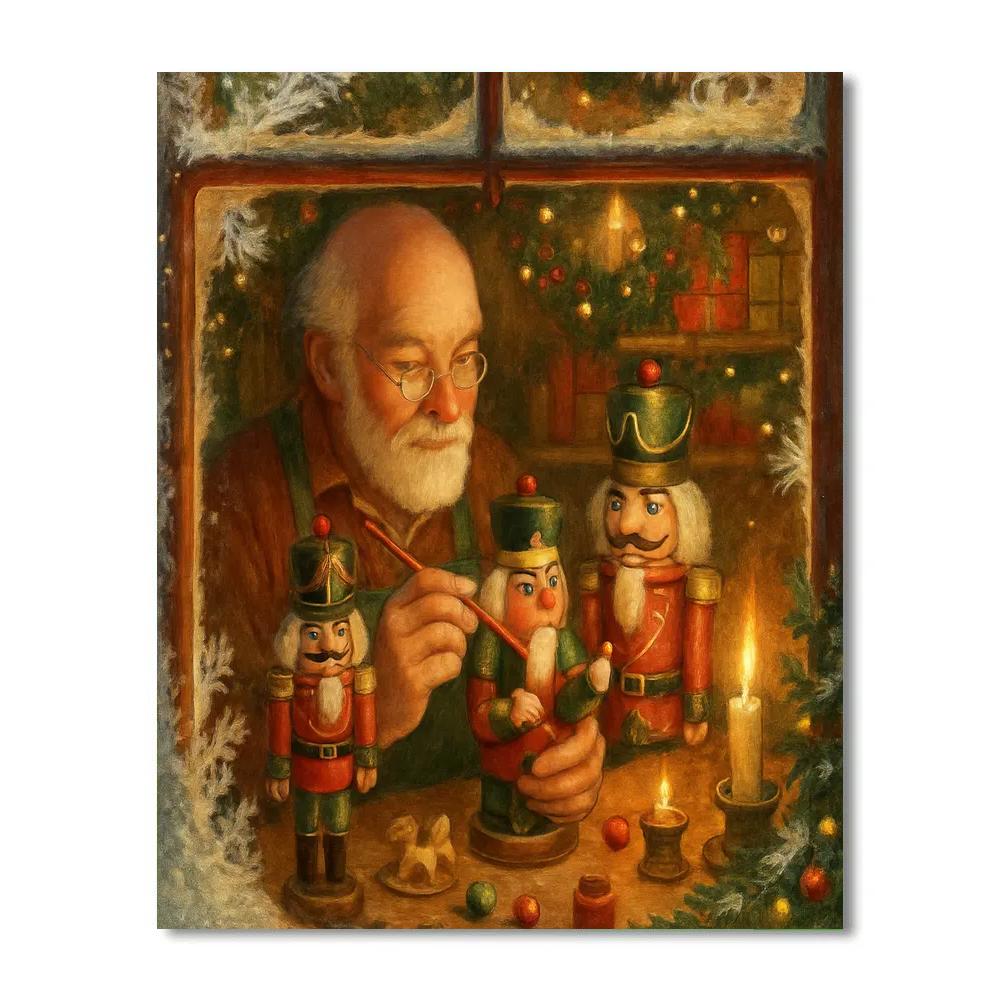 The Nutcracker Workshop Window Paint by numbers art
