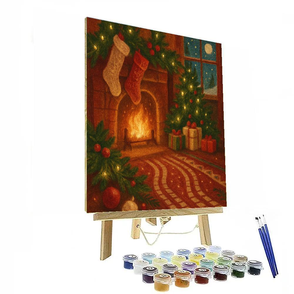 The Fireplace Sleigh Track Rug paint by color