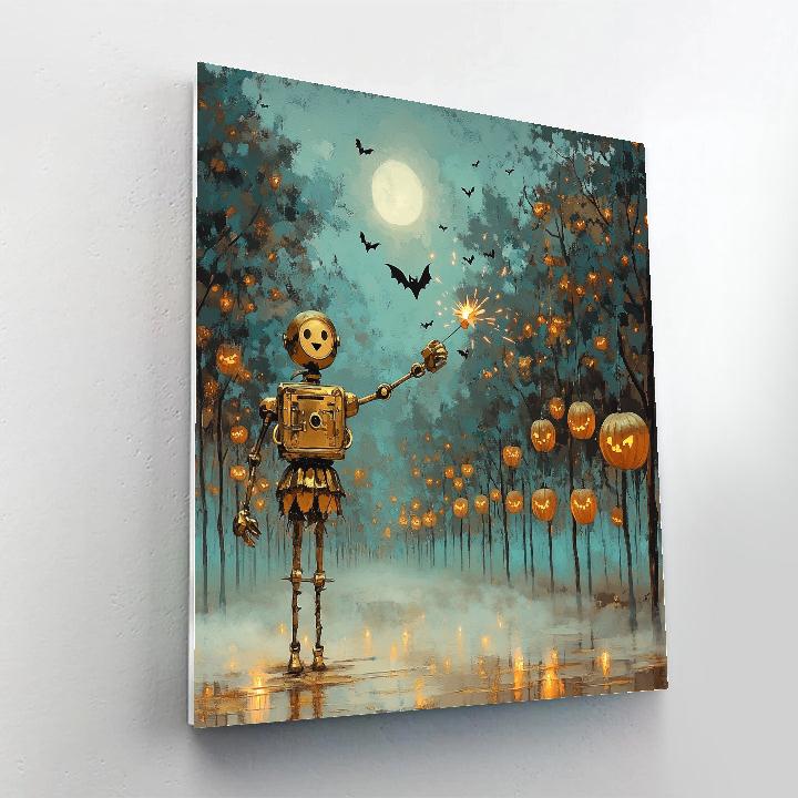 Clockwork Orchard Haunted Lantern Parade paint by number