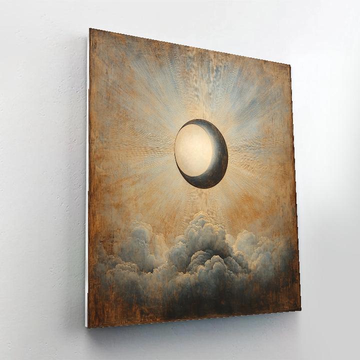 Michelangelo Inspired Eclipse Over Marble Clouds Painting by numbers kit