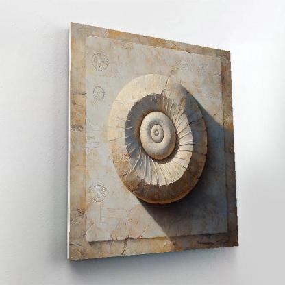 Leonardo Da Vinci Inspired Fossil Spiral Memory Painting by numbers kit