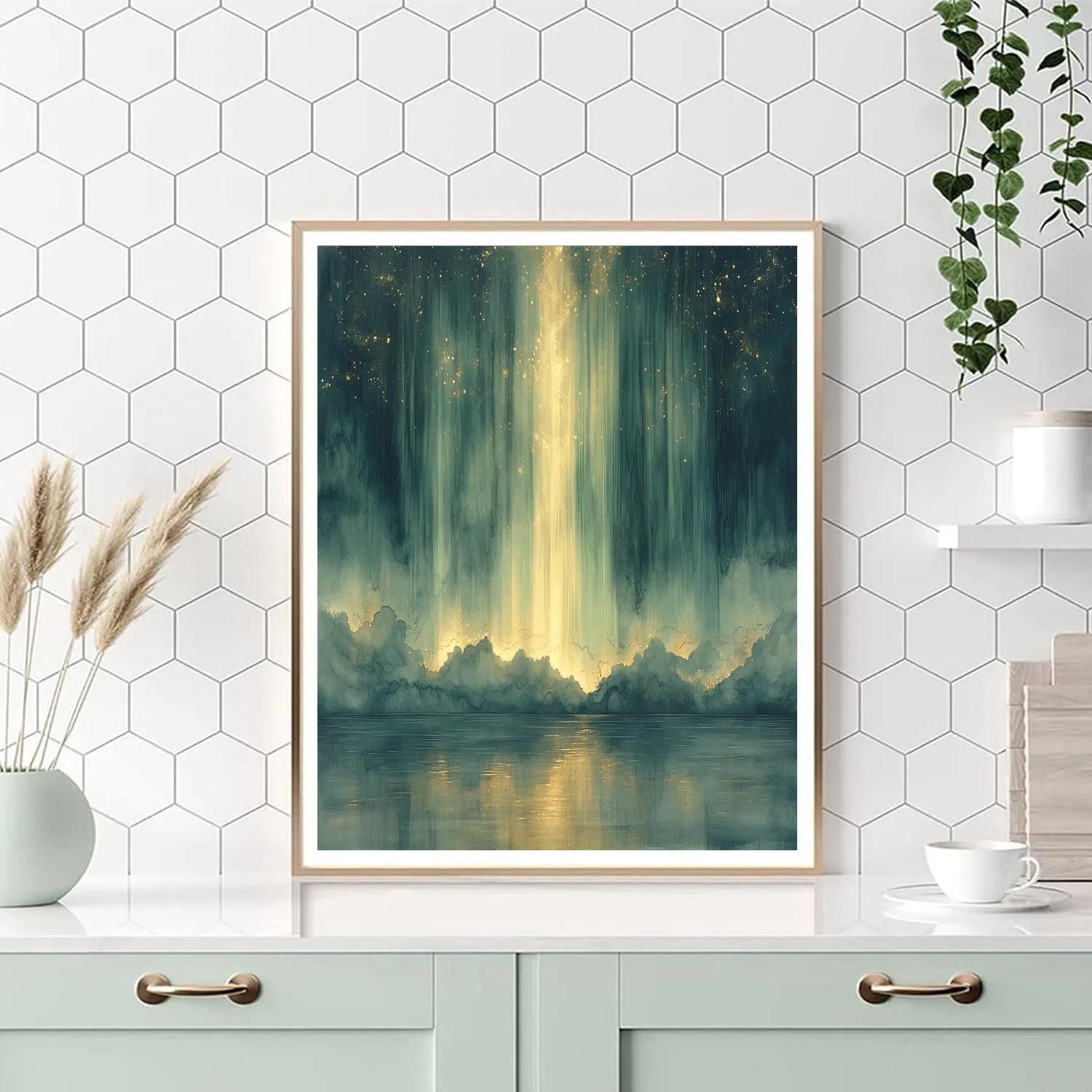 Leonardo Da Vinci Inspired Aurora Weather Veils paint by color