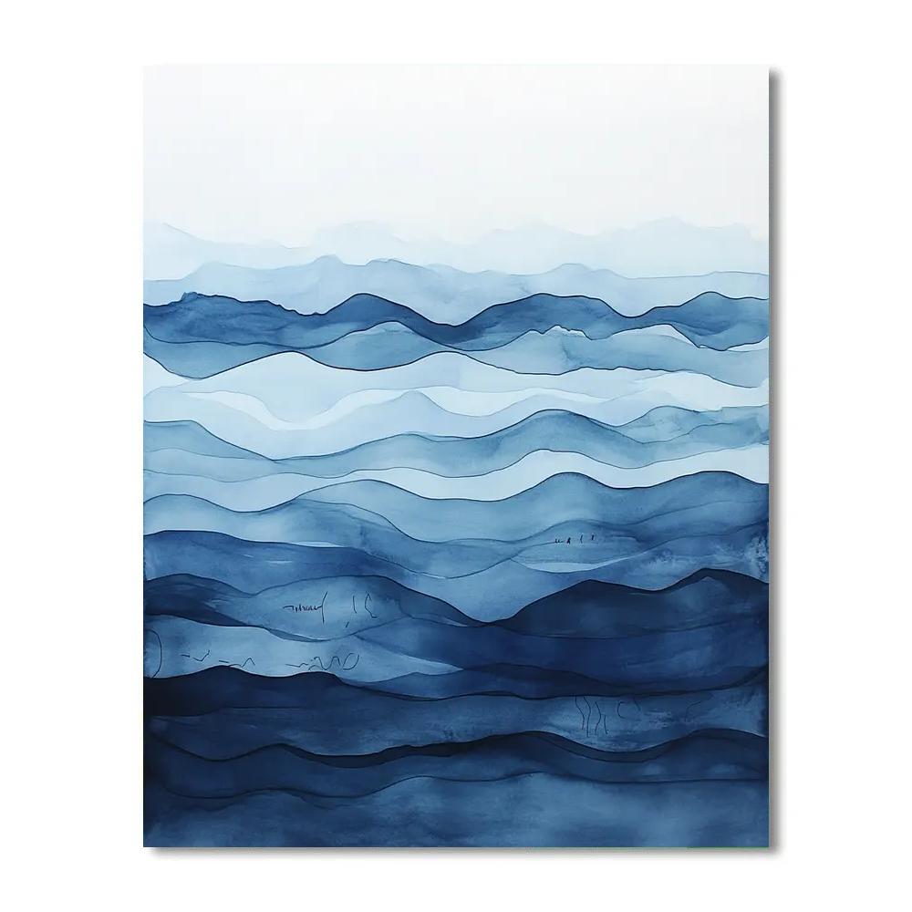 Leonardo Da Vinci Inspired Ocean Current Anatomy paint by number