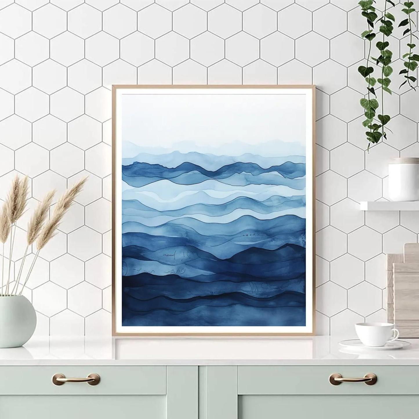 Leonardo Da Vinci Inspired Ocean Current Anatomy paint by number