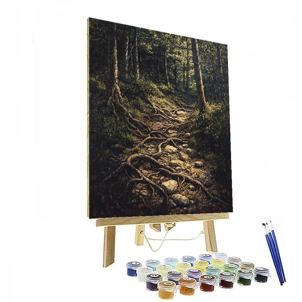 Arthur Lismer Inspired Tangled Root Swirl In Boreal Undergrowth Numbered painting kits