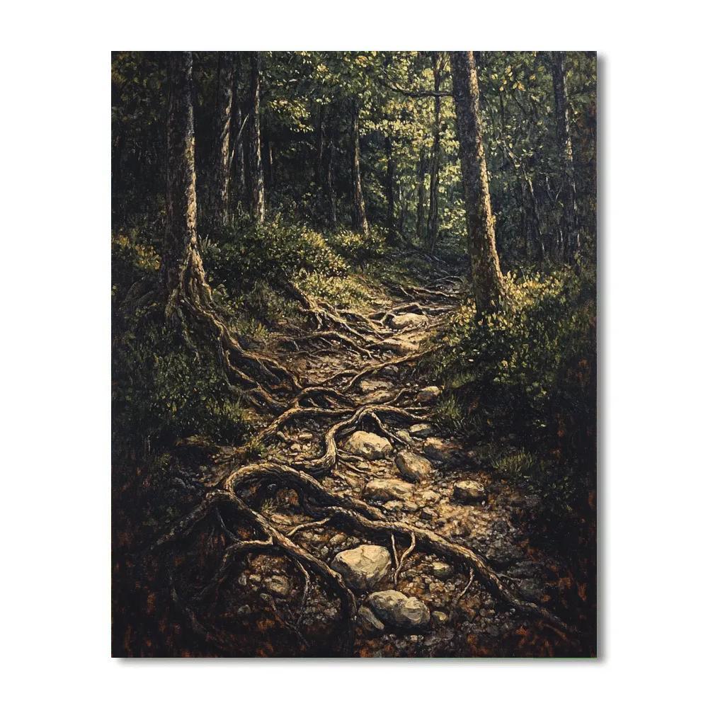 Arthur Lismer Inspired Tangled Root Swirl In Boreal Undergrowth Numbered painting kits