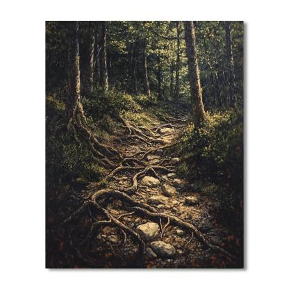 Arthur Lismer Inspired Tangled Root Swirl In Boreal Undergrowth Numbered painting kits