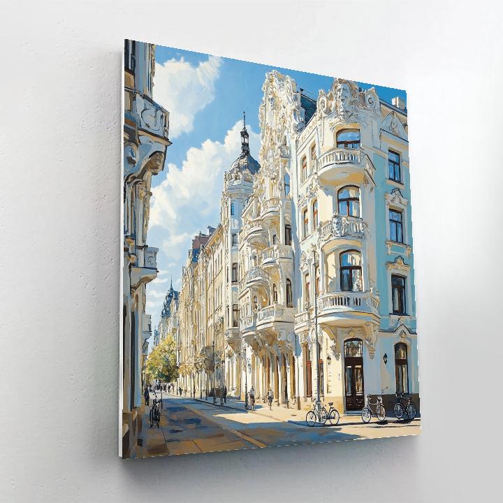 Art Nouveau Facades On Alberta Street Riga Latvia Paint by numbers kits