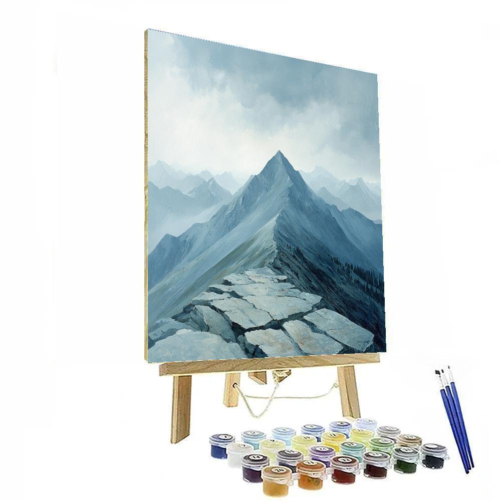 Leonardo Da Vinci Inspired Mountain Storm Geometry Paint by numbers art