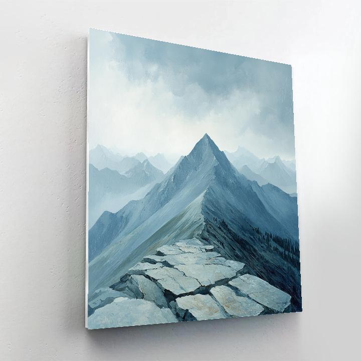 Leonardo Da Vinci Inspired Mountain Storm Geometry Paint by numbers art