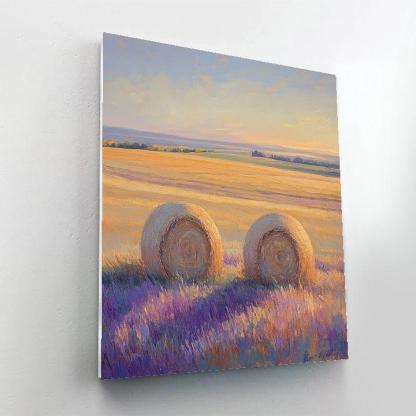 Claude Monet Inspired Haystacks Under Apricot Afterglow Paint by numbers kits