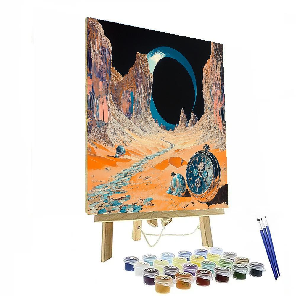 Salvador Dali Inspired Desert Of Time Eclipse DIY paint by numbers
